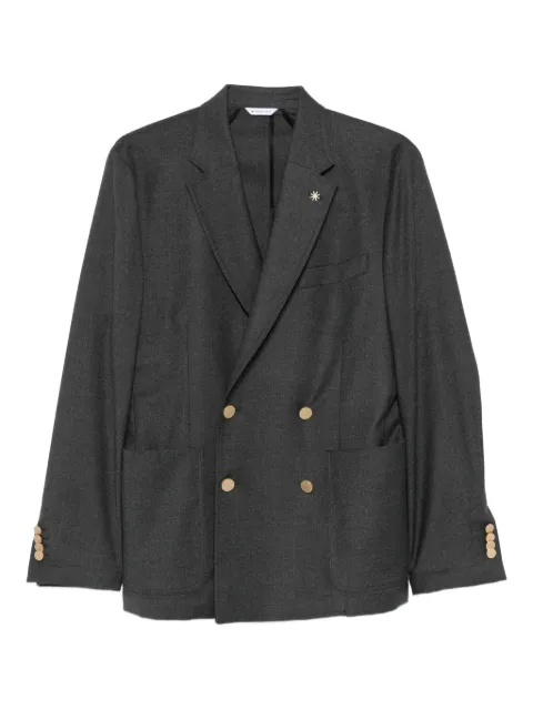 Manuel Ritz double-breasted button jacket Blue 3932G2768Y