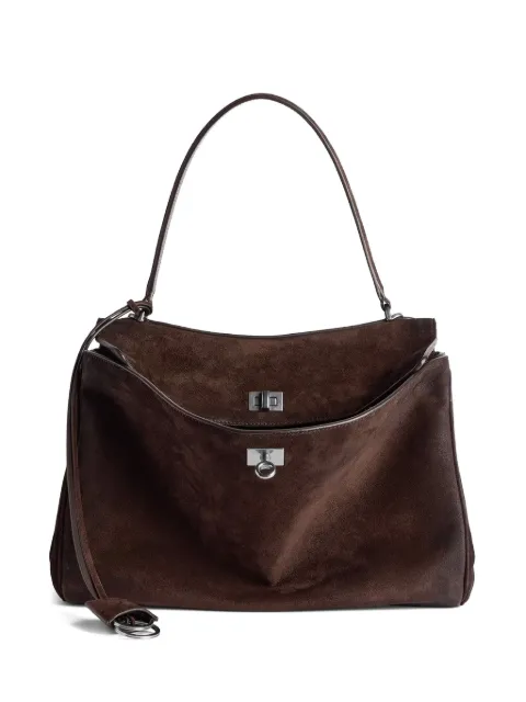 Balenciaga Rodeo top-handle suede bag Neutrals 7897722AB4G