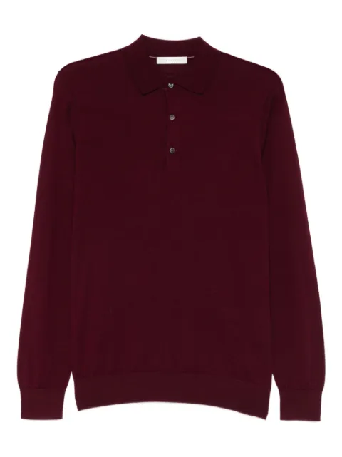 DIKTAT long-sleeve polo shirt Red DK97083PRUGNA