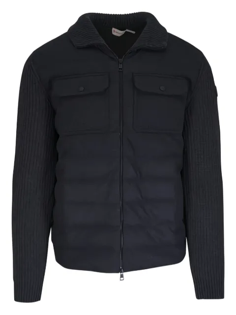 Moncler padded wool zip-up jacket Grey K20919B00047M1115