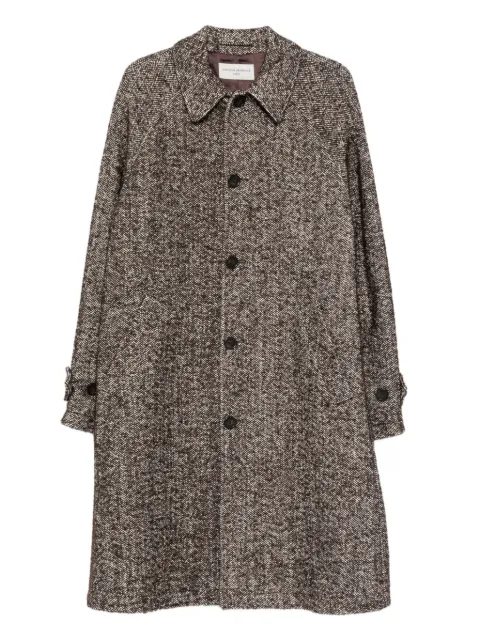 Officine Generale button herringbone coat Neutrals W25MCTS652