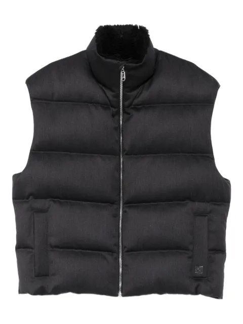FENDI zip-fastening padded waistcoat Grey FT0079ATE3