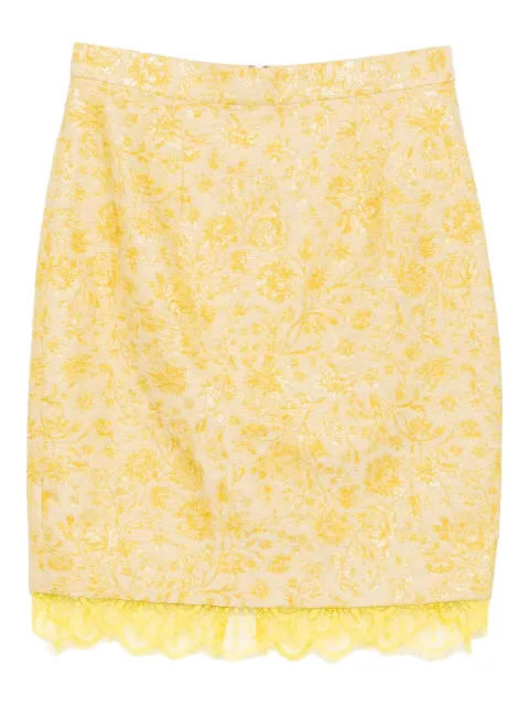 BLAKLACE floral lace skirt Yellow BLKC0041