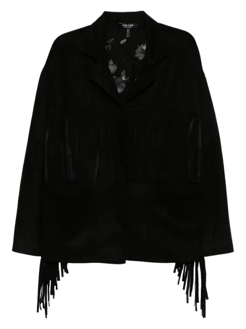 BLAKLACE fringed suede jacket Black BLKC0021