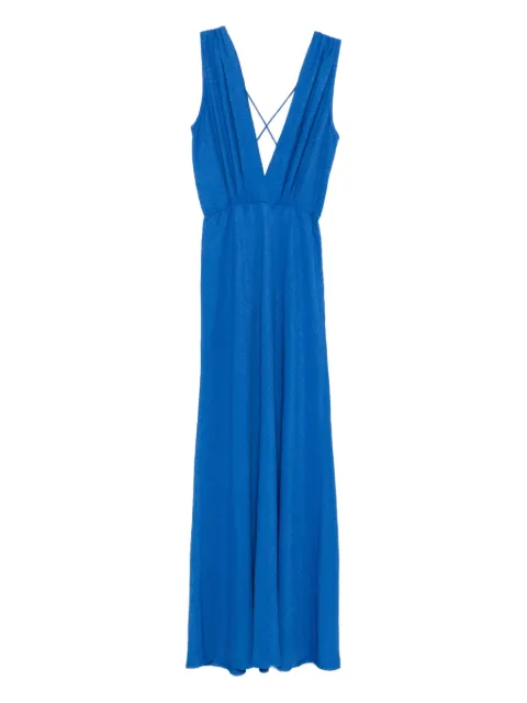 BLAKLACE V-neck strappy dress Blue BLKC0004