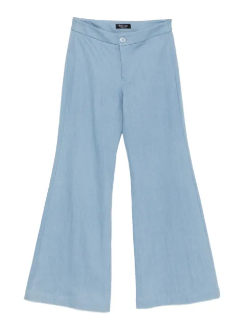 BLAKLACE button flared trousers Blue BLKC0012