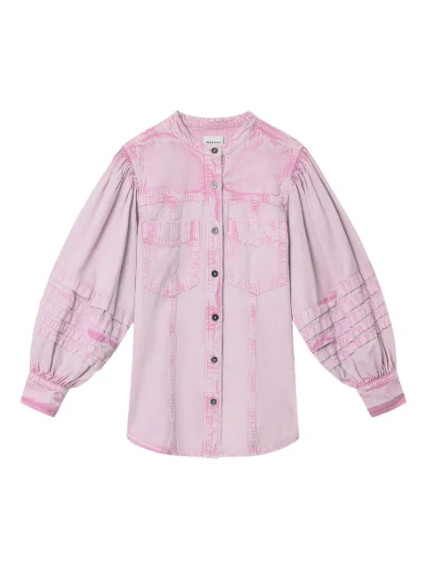 MARANT ÉTOILE Mileda patch-pocket shirt Pink CH0298FAD1H04E
