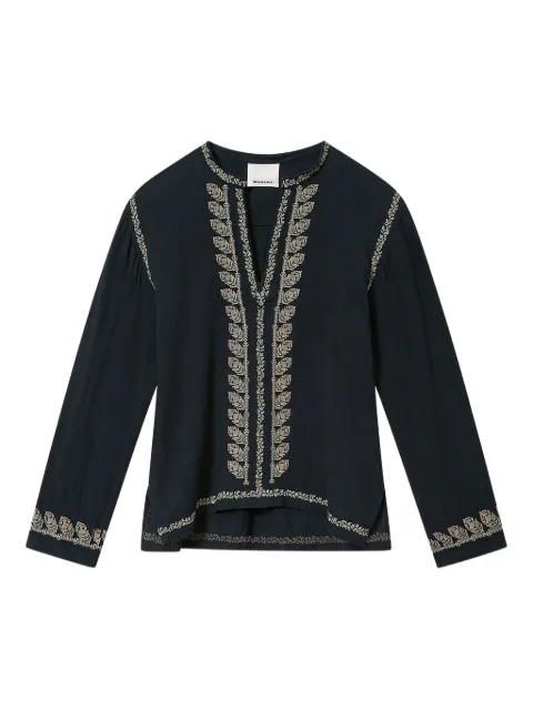 MARANT Cizalie embroidered top Green HT0848HAD1I10H