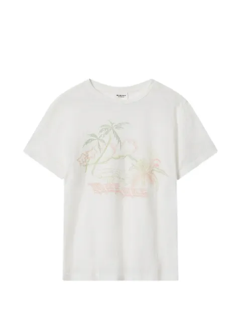 MARANT ÉTOILE ZEWEL floral-print T-shirt White TS0001FAD1N07E