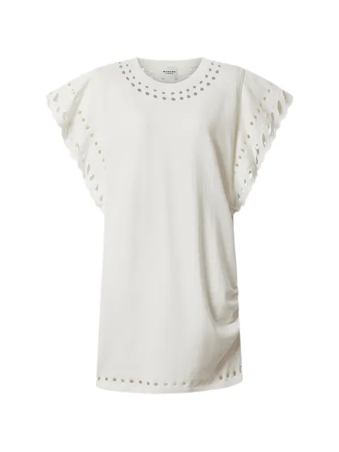 MARANT ÉTOILE Orlane eyelet sleeve mini dress White RO1016FAD1N08E