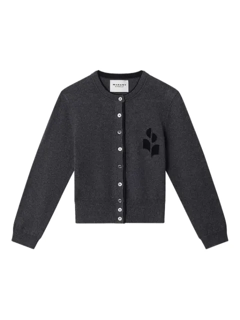 MARANT ÉTOILE Lona appliqué-detail cardigan Grey CA0163FAD1L16E