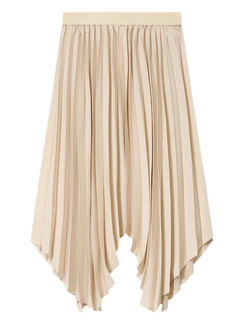 ISABEL MARANT Felixa long pleated flowing crepe skirt Neutrals JU0469FAD1F02I