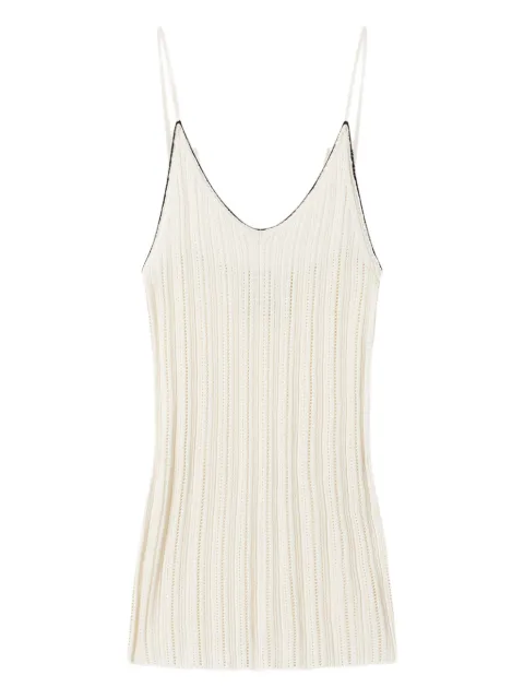 ISABEL MARANT cotton and silk knitted tank top India Neutrals PU0865FAD1L10I