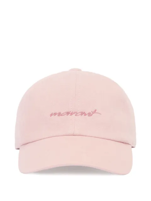 ISABEL MARANT Tomas embroidered cotton cap Pink CQ053XFAD1C06A