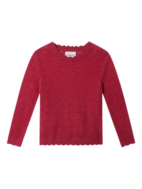 MARANT ÉTOILE Leonette scalloped pullover Pink PU0834FAD1L02E
