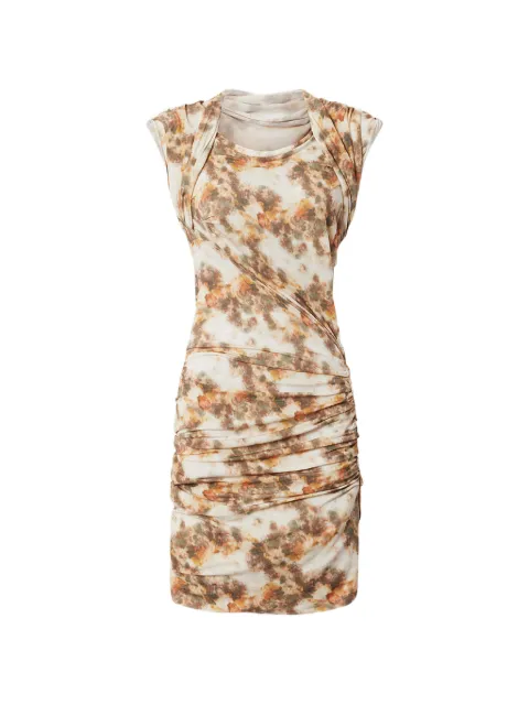 MARANT ÉTOILE Iria ruched mini dress Neutrals RO1031FAD1K05E