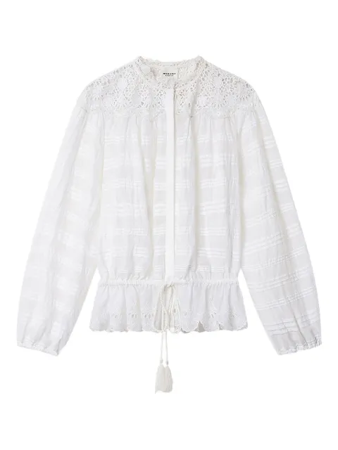 MARANT ÉTOILE Polly embroidered blouse White HT0767FAD1J05E