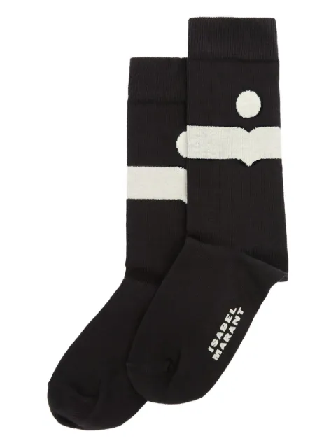 MARANT Nesson stripe graphic socks Black CT091JHAD1C01J