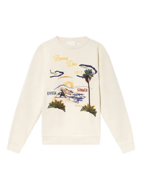 MARANT Mikoy embroidered sweatshirt Neutrals SW0029HAD1M06H