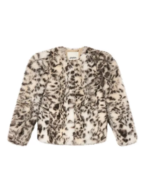 ISABEL MARANT Bahria animal-pattern jacket Neutrals MA0491FAD1A01I
