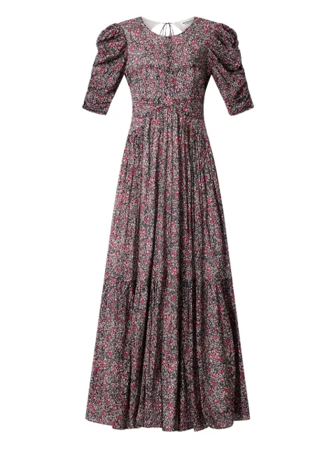 MARANT ÉTOILE Sichellia puff-sleeve maxi dress Black RO1064FAD1J14E