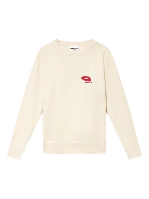MARANT ÉTOILE MILLYNY embroidery sweatshirt Neutrals SW0160FAD1M02E