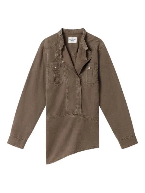 MARANT ÉTOILE Nouria patch-pocket mini dress Brown RO0959FAD1G04E