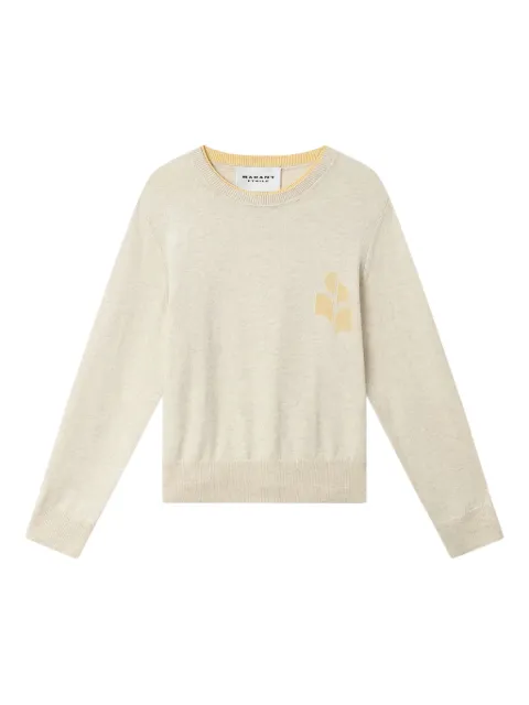 MARANT ÉTOILE Lanta logo-detail pullover Neutrals PU0858FAD1L16E