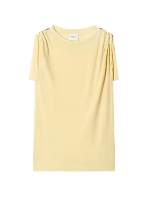 MARANT ÉTOILE Zelna draped T-shirt Yellow TS0157FAD1N05E