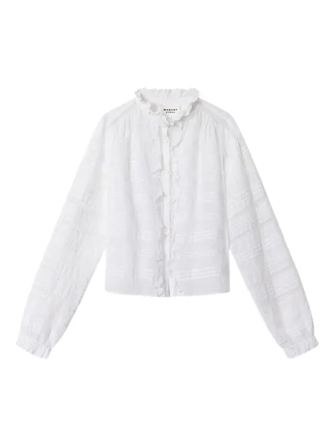 MARANT ÉTOILE Peline ruffled shirt White HT0817FAD1J05E