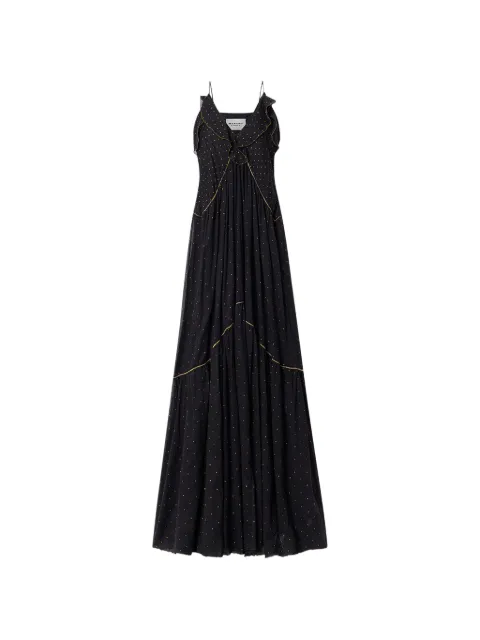 MARANT ÉTOILE Vasma ruffled V-neck maxi dress Black RO1003FAD1J03E