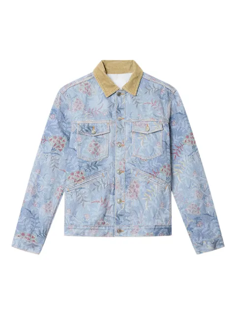 MARANT Jango floral-patern corduroy-collar jacket Blue VE0061HGD1H09H