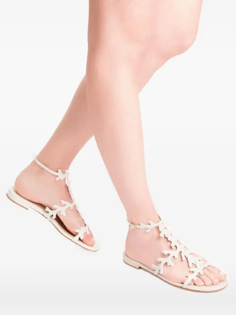 Gianvito Rossi cut-out detailing sandals White G3266705RICNUI