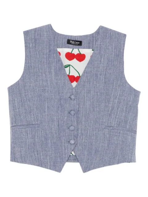 BLAKLACE V-neck vest Blue BLKC0026