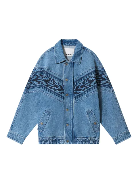 MARANT Julian embroidered jacket Blue VE0480HBD1H03H