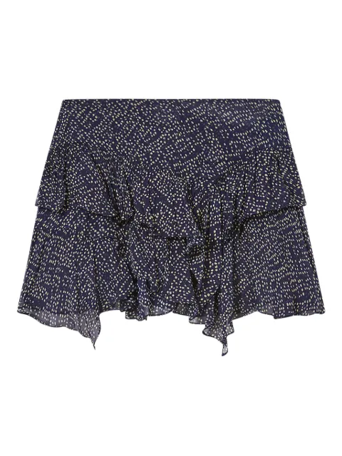 MARANT ÉTOILE Lolita ruffled-hem mini skirt Blue JU0486FAD1J08E