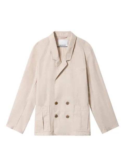 MARANT Yhann double-breasted jacket Neutrals VE0640HAD1C03H
