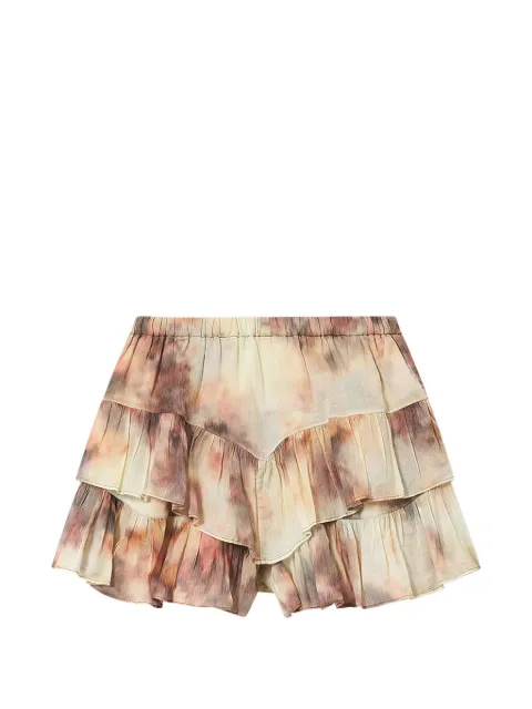 MARANT ÉTOILE Jocadia ruffled shorts Neutrals SH0021FAD1J13E