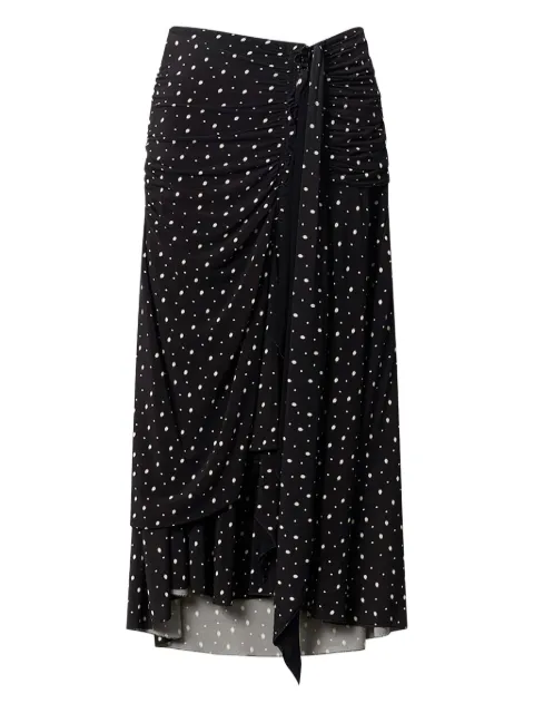 ISABEL MARANT Gyelle polka-dot gathered-waist skirt Black JU0483FAD1K03I