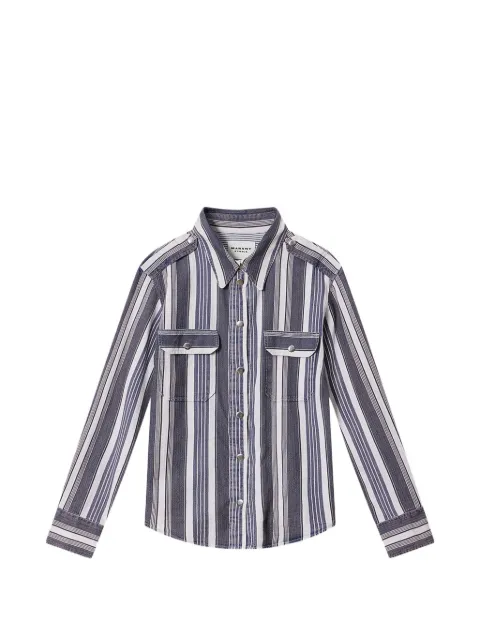 MARANT ÉTOILE GELVA striped shirt Blue CH0299FAD1H03E