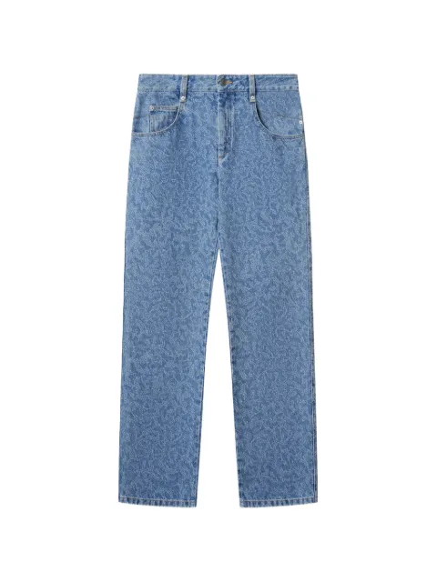 MARANT ÉTOILE Brinsa pattern straight jeans Blue PA0617FCD1H06E
