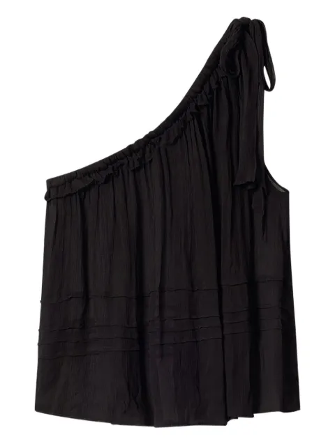 MARANT ÉTOILE Loeva one-shoulder blouse Black HT0777FAD1J08E