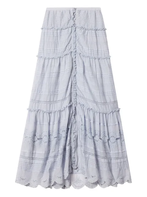 MARANT ÉTOILE Paoline tiered maxi skirt Blue JU0446FAD1J05E