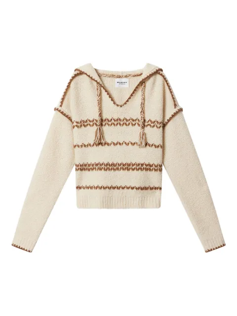 MARANT ÉTOILE Romera intarsia-knit sweater Neutrals PU0829FAD1L06E