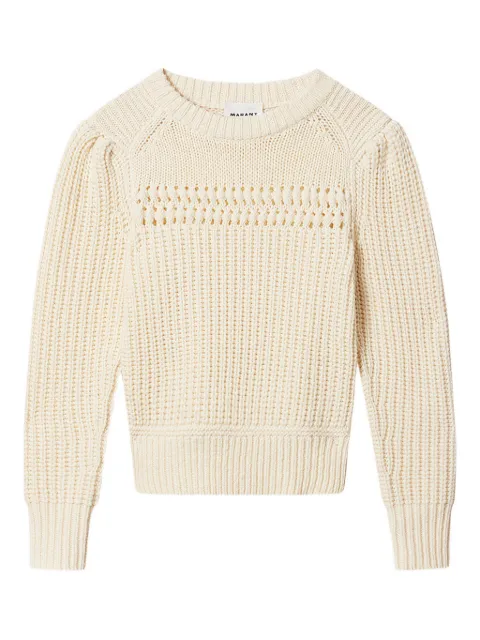 MARANT ÉTOILE Winnie openwork sweater Neutrals PU0824FAD1L05E