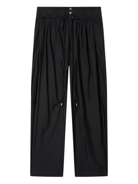 ISABEL MARANT Inaya wide-leg layered waistband pants $750 Black PA0547FCD1I03I