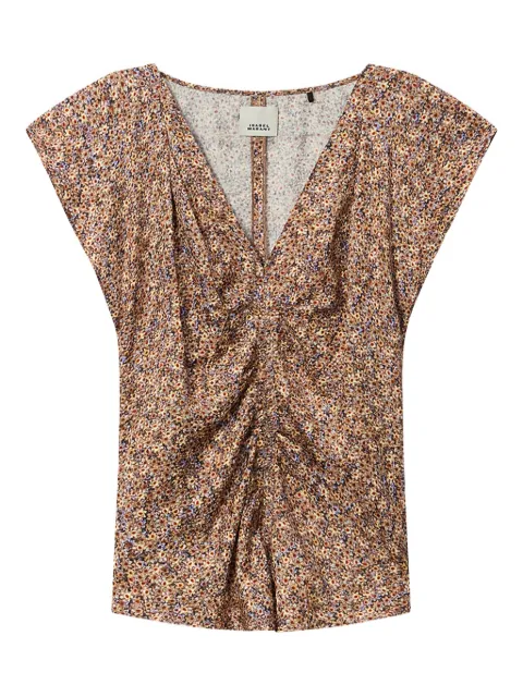 ISABEL MARANT lonea top Brown HT0228FDD1J13I