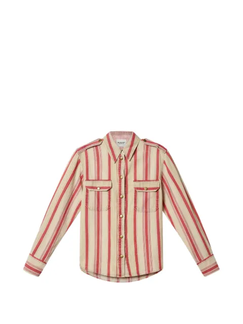 MARANT ÉTOILE GELVA striped shirt Red CH0299FAD1H03E