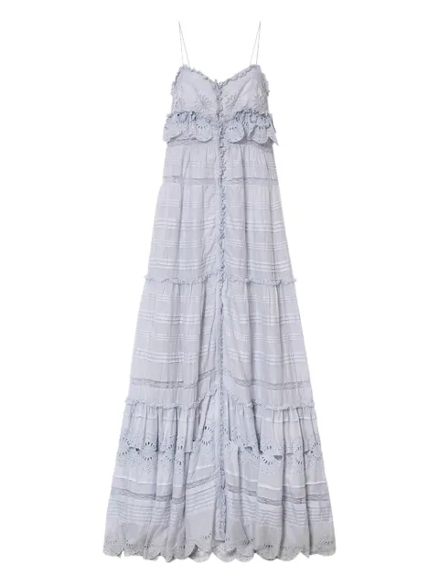 MARANT ÉTOILE Paule embroidered maxi dress Blue RO0951FAD1J05E