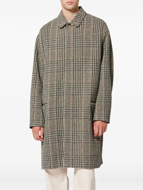 MARANT Franco checked single-breasted coat Brown MA0528HAD1E02H